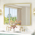 TETOTE Gold Bathroom Mirror 40 x 30 Inch for Elegant Spaces