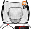 7ftx7ft Portable Baseball Net Set for All Ages - Quick Setup Practice