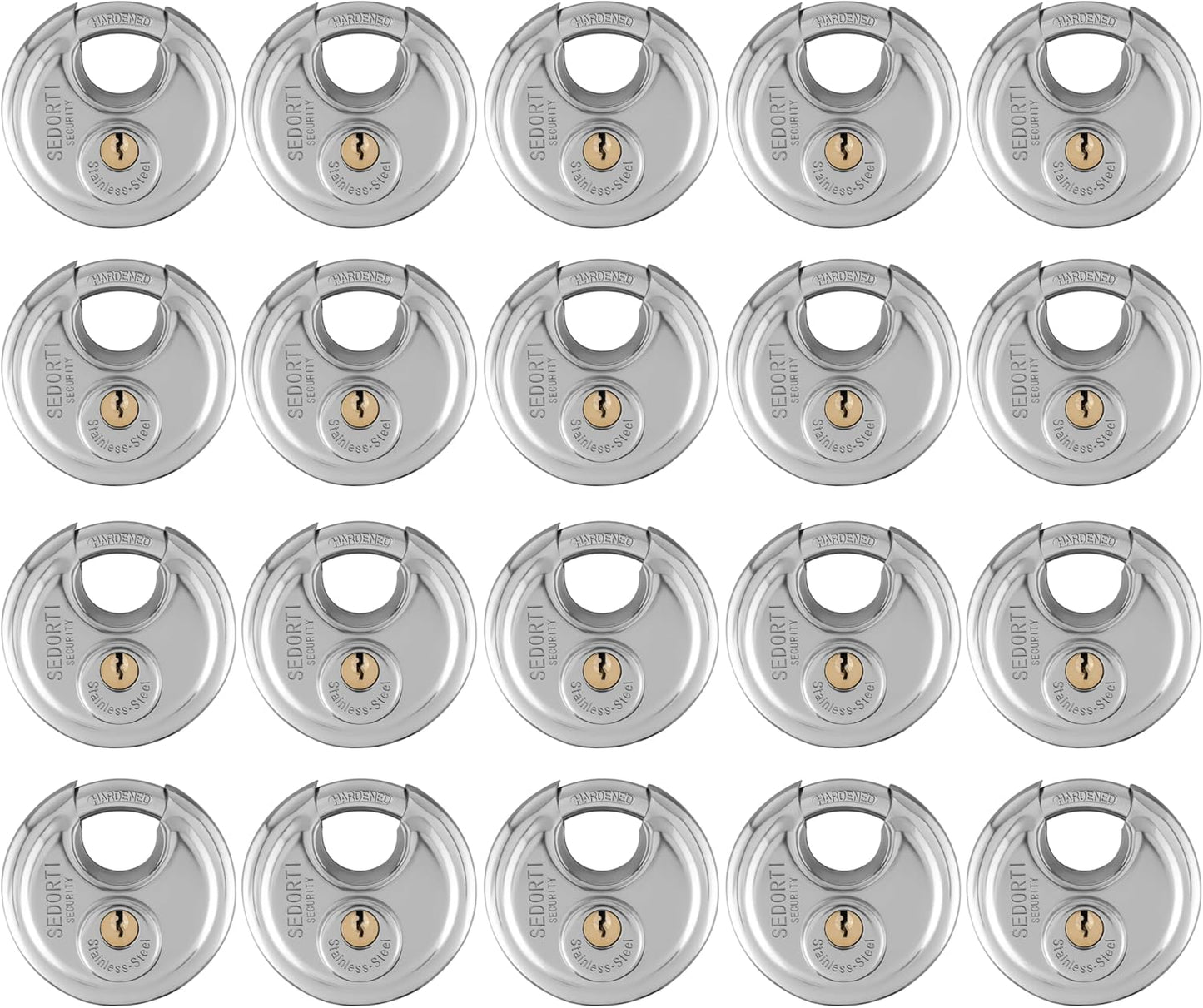 20-Pack Discus Padlocks Keyed Alike for Ultimate Security