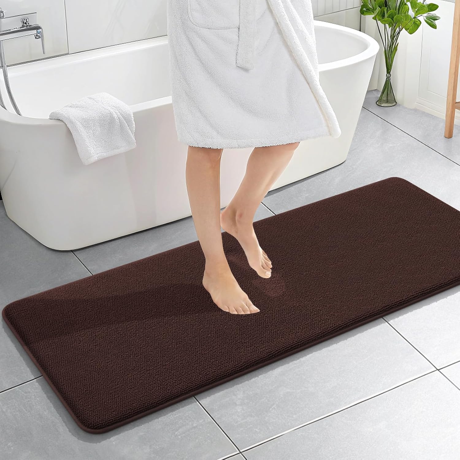 OLANLY Thick Memory Foam Bath Mat Rug for Luxurious Comfort