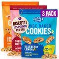 Twice Baked Italian Biscotti Cookies Variety Pack - Light Crispy Snack