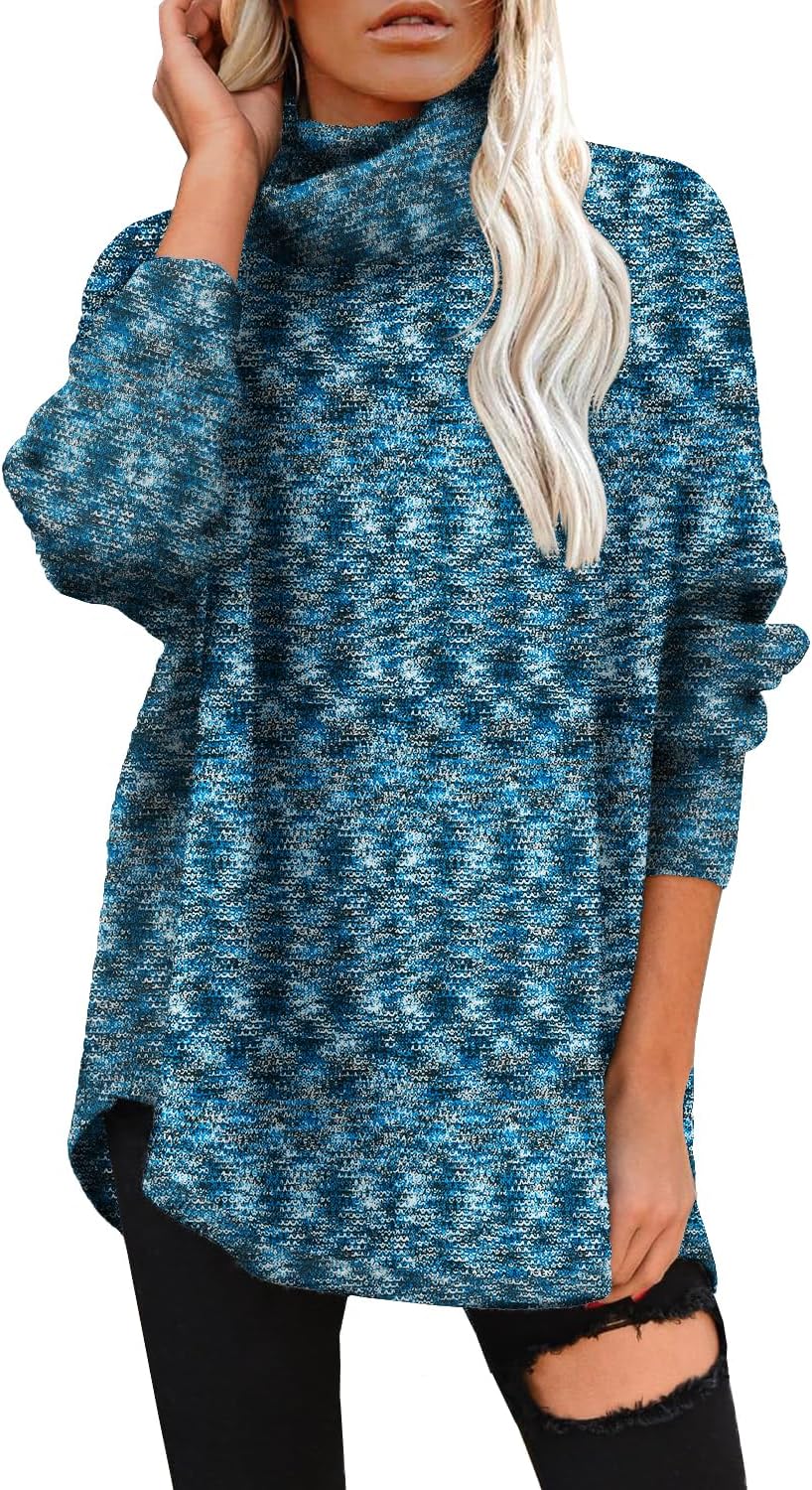 DOROSE Women's Oversized Turtleneck Long Sleeve Pullover Sweater