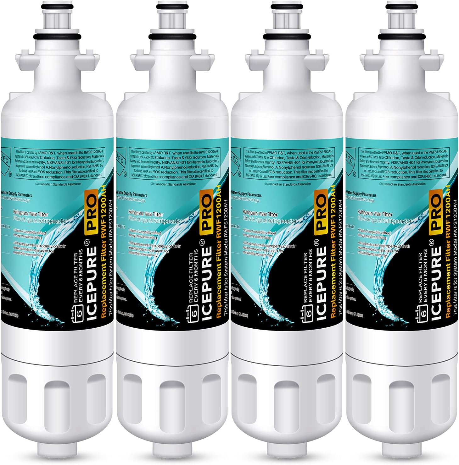 ICEPURE PRO ADQ36006101 NSF/ANSI 401 Certified Water Filter