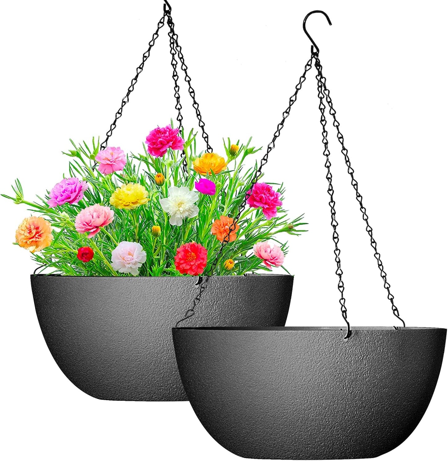 Large Hanging Planters for Indoor Outdoor Plants - 2Pack