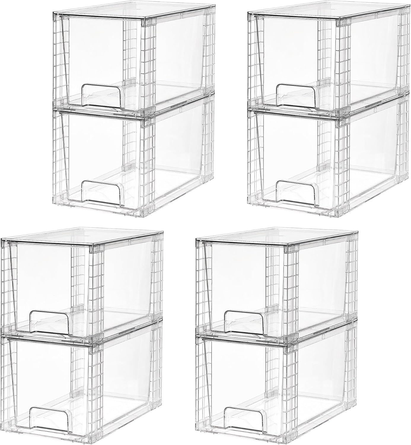 Vtopmart 8 Pack Large Stackable Storage Drawers for Organization