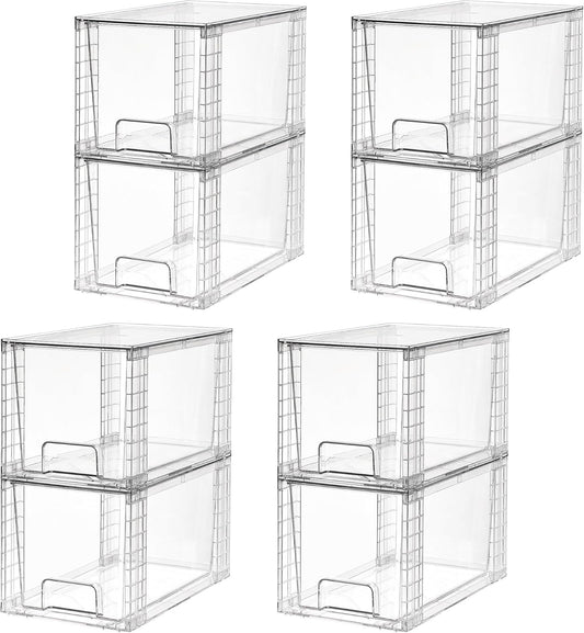 Vtopmart 8 Pack Large Stackable Storage Drawers for Organization
