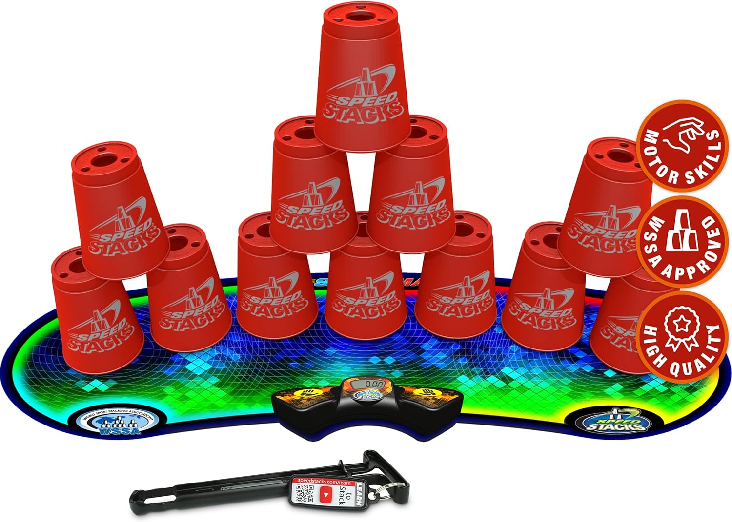 Speed Stacks Sport Stacking Competitor Set with Timer and Mat