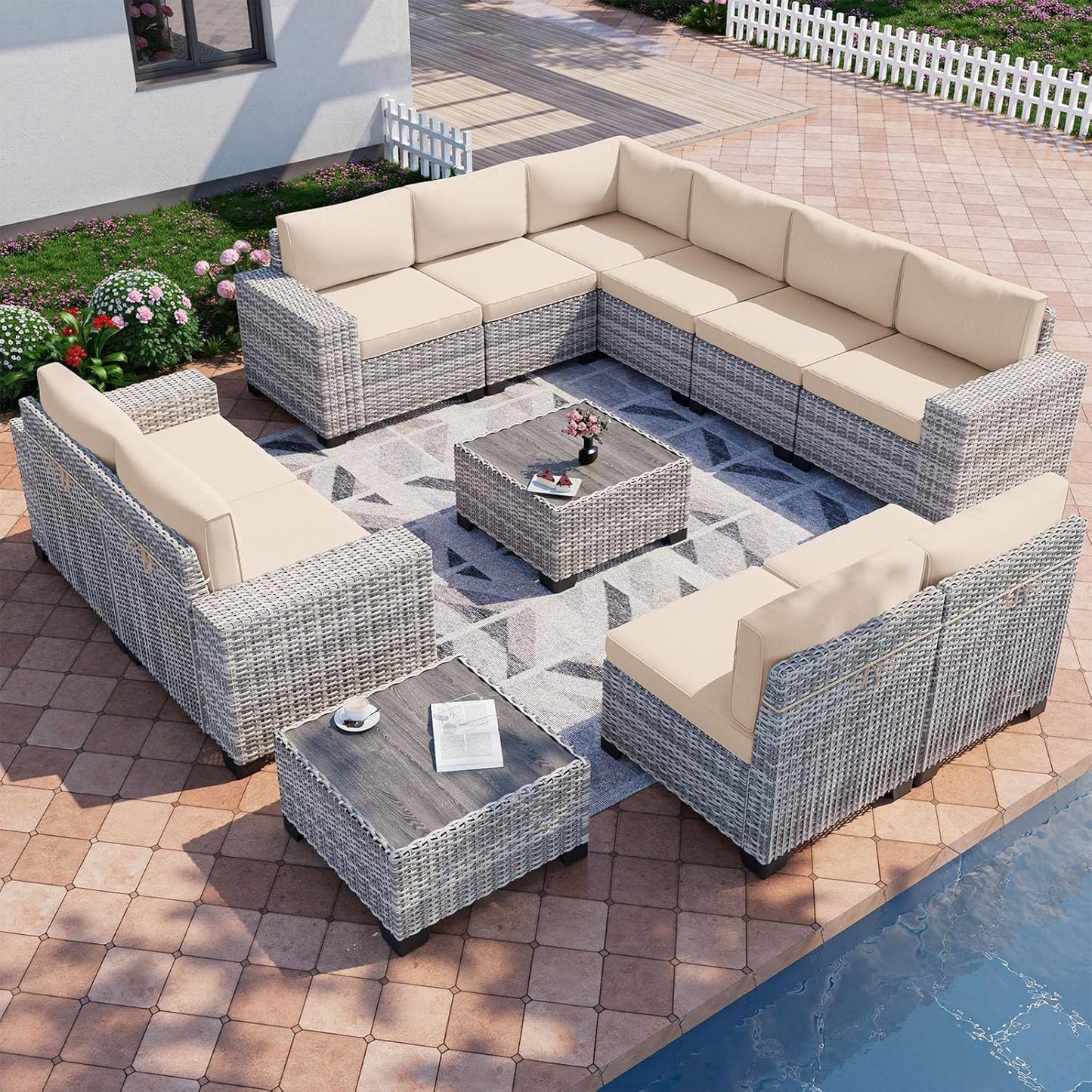 12-Piece Outdoor Patio Furniture Set for Relaxing Spaces