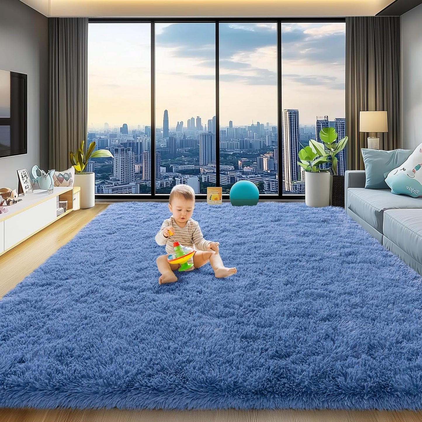 Ultra Soft 8x10 Area Rugs for Living Room and Bedroom Decor