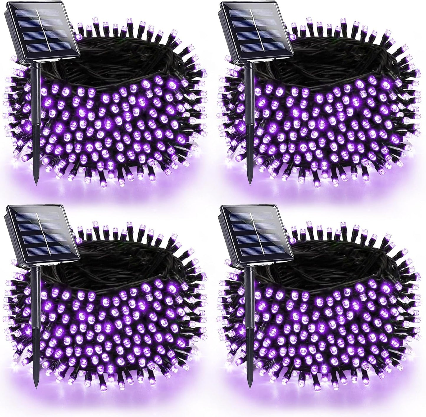 Purple Solar Halloween Lights Outdoor for Spooky Decor