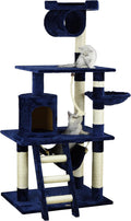 62in Tall Cat Tree Tower - Multi-Level Condo & Scratching Post