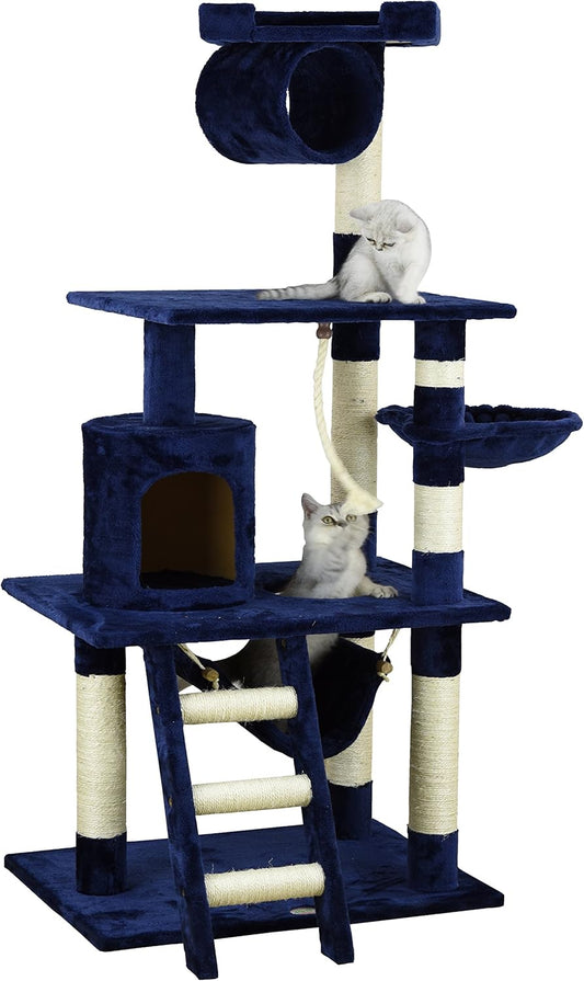 62 Tall Cat Tree with Scratching Post for Indoor Cats