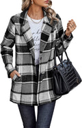 Stylish Women Plaid Shacket Jacket for Fall and Winter Fashion