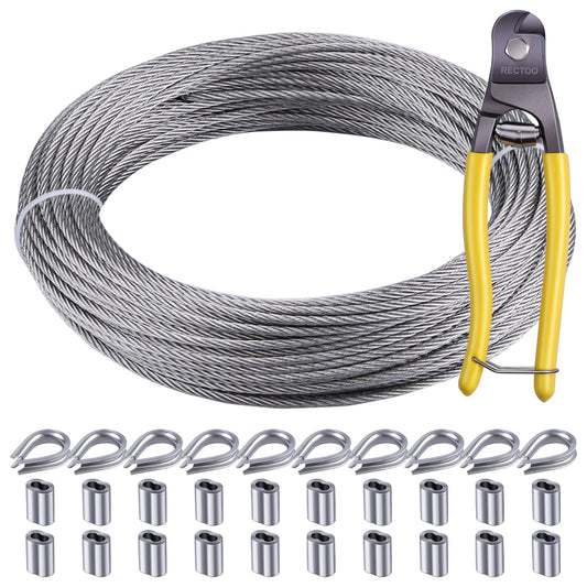 1/8 Wire Cable 200ft Metal Rope for Deck Railing and Outdoor Use
