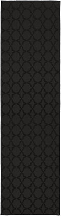 Garland Rug Sparta Non Slip Polypropylene 3 ft x 12 ft Black Area Rug