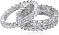 Cubic Zirconia All-Around Band Ring Set for Women - Size 7.5