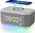 Alarm Clock Speaker Wireless Charger - Bluetooth Dual Alarm Night