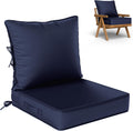 Outdoor Seat Cushion Set 19 L 19 W 4 H in - Waterproof Patio Cushions