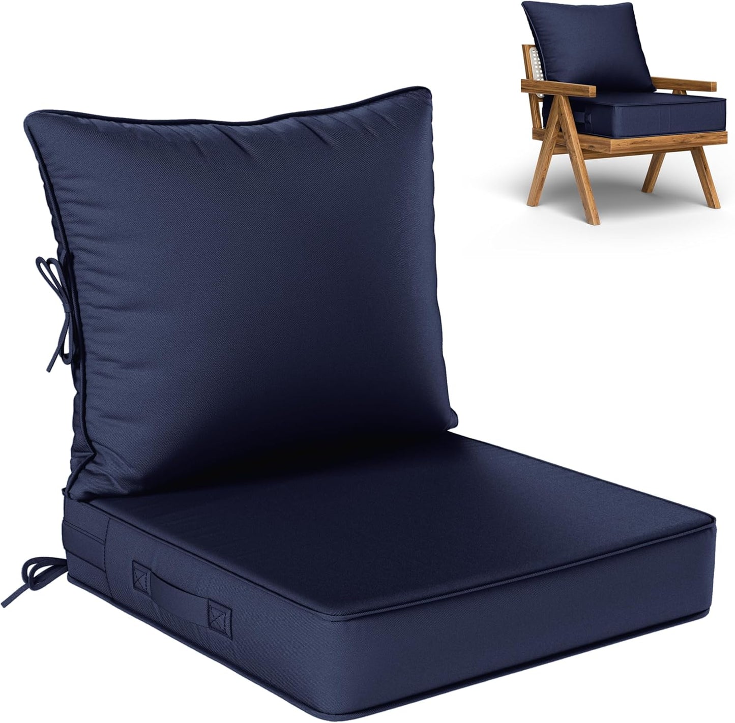 Outdoor Seat Cushion Set for Patio Furniture - Waterproof & Durable