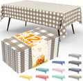 misaya 12 Pack Buffalo Disposable Table Cloth, 54 x 108 in - Budget