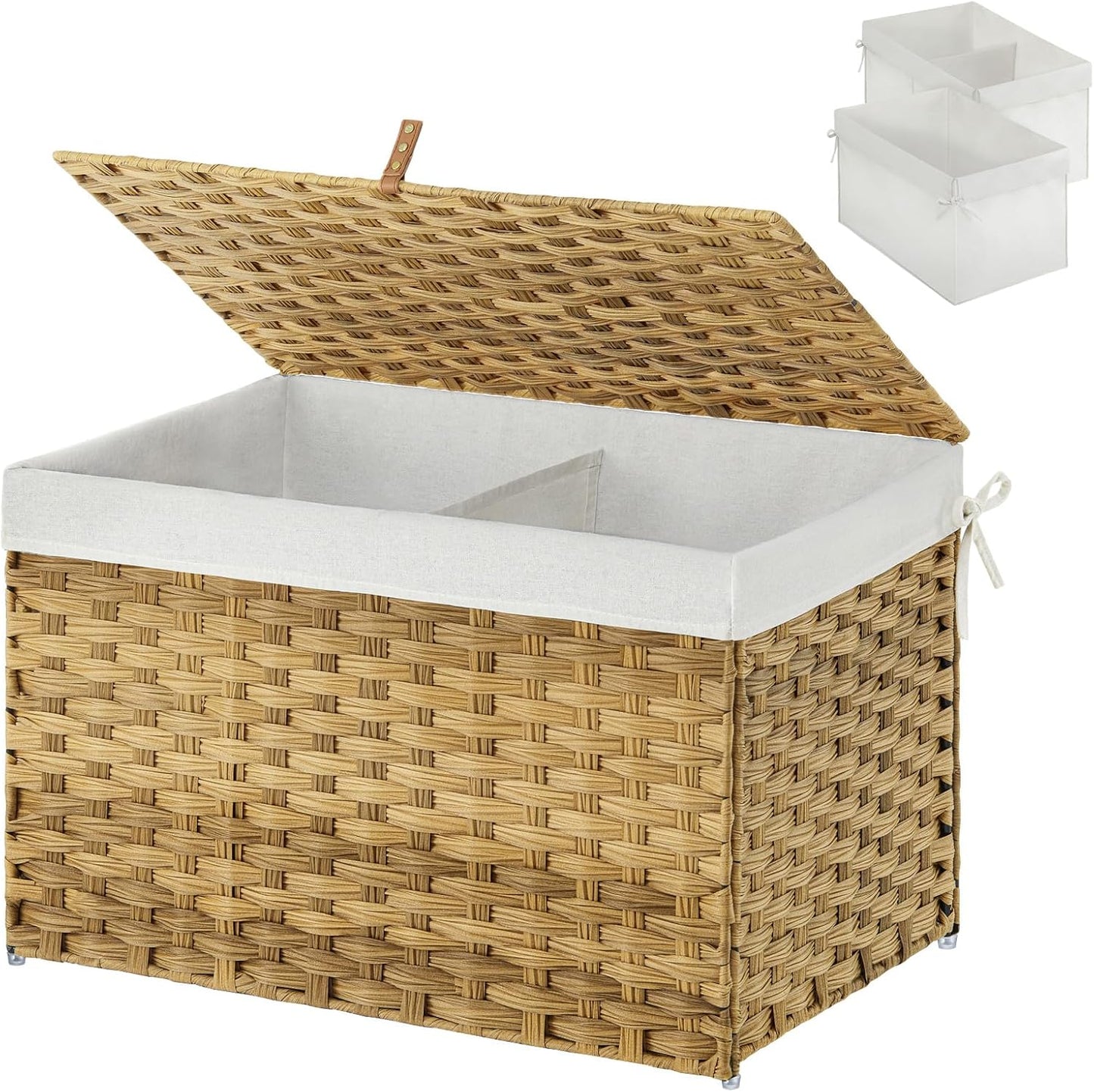 GREENSTELL Storage Basket with Lid for Stylish Organization