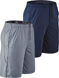 DEVOPS Men's 2-Pack Loose-Fit 10ft Workout Gym Shorts - Comfortable on
