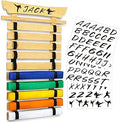 Martial Arts Belt Display Rack 10 Belts - Bamboo Holder for Karate