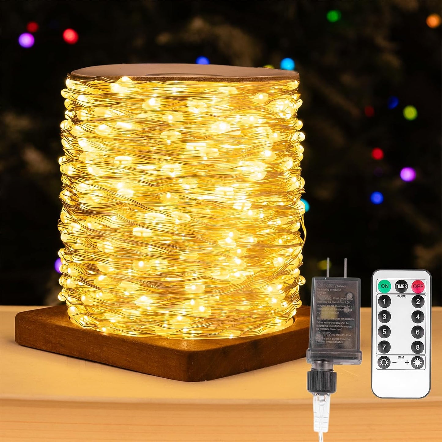Fairy Lights Plug in 660FT 2000LEDs for Indoor Outdoor Decor