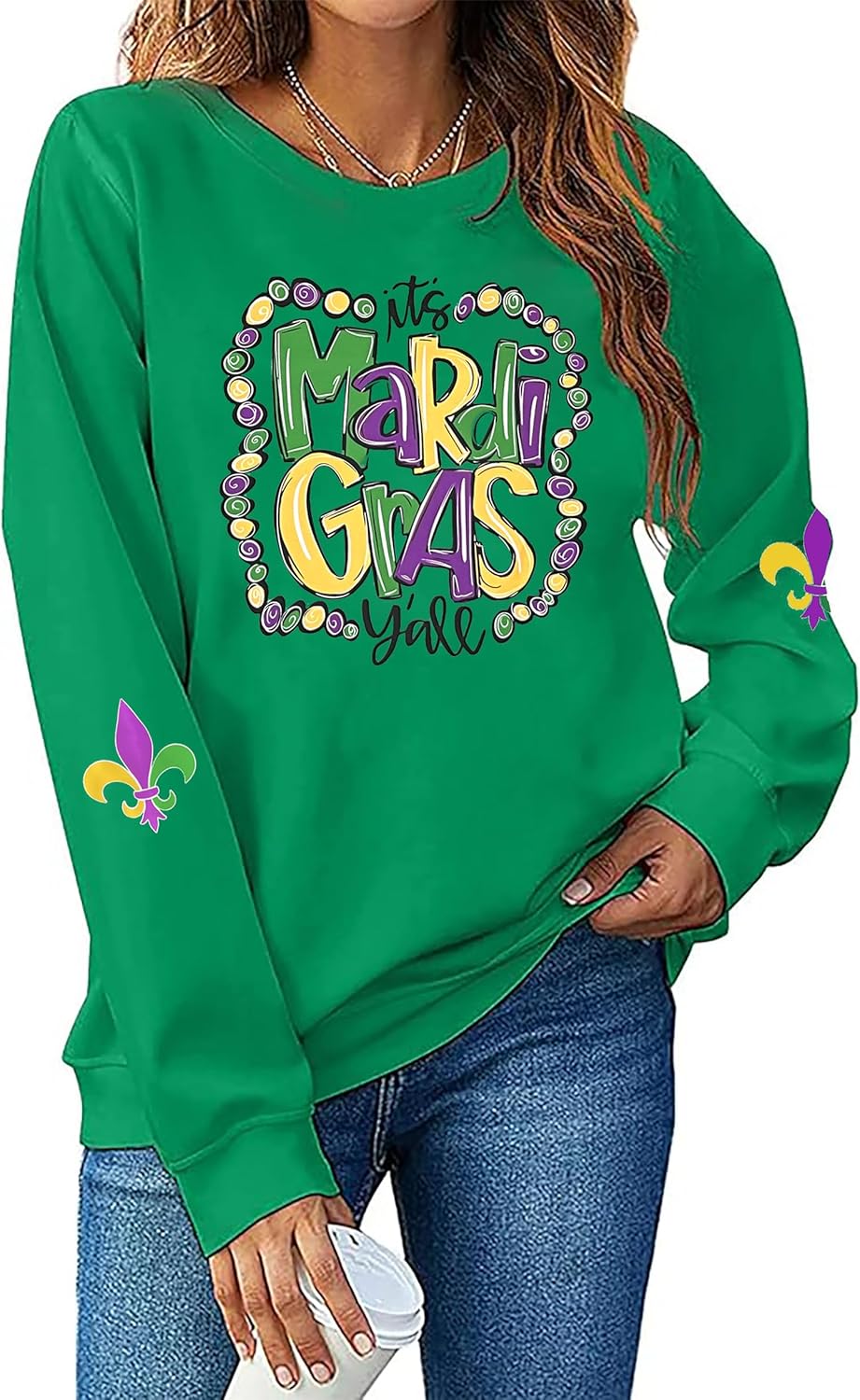Mardi Gras Y'all Sweatshirt - Carnival Chic