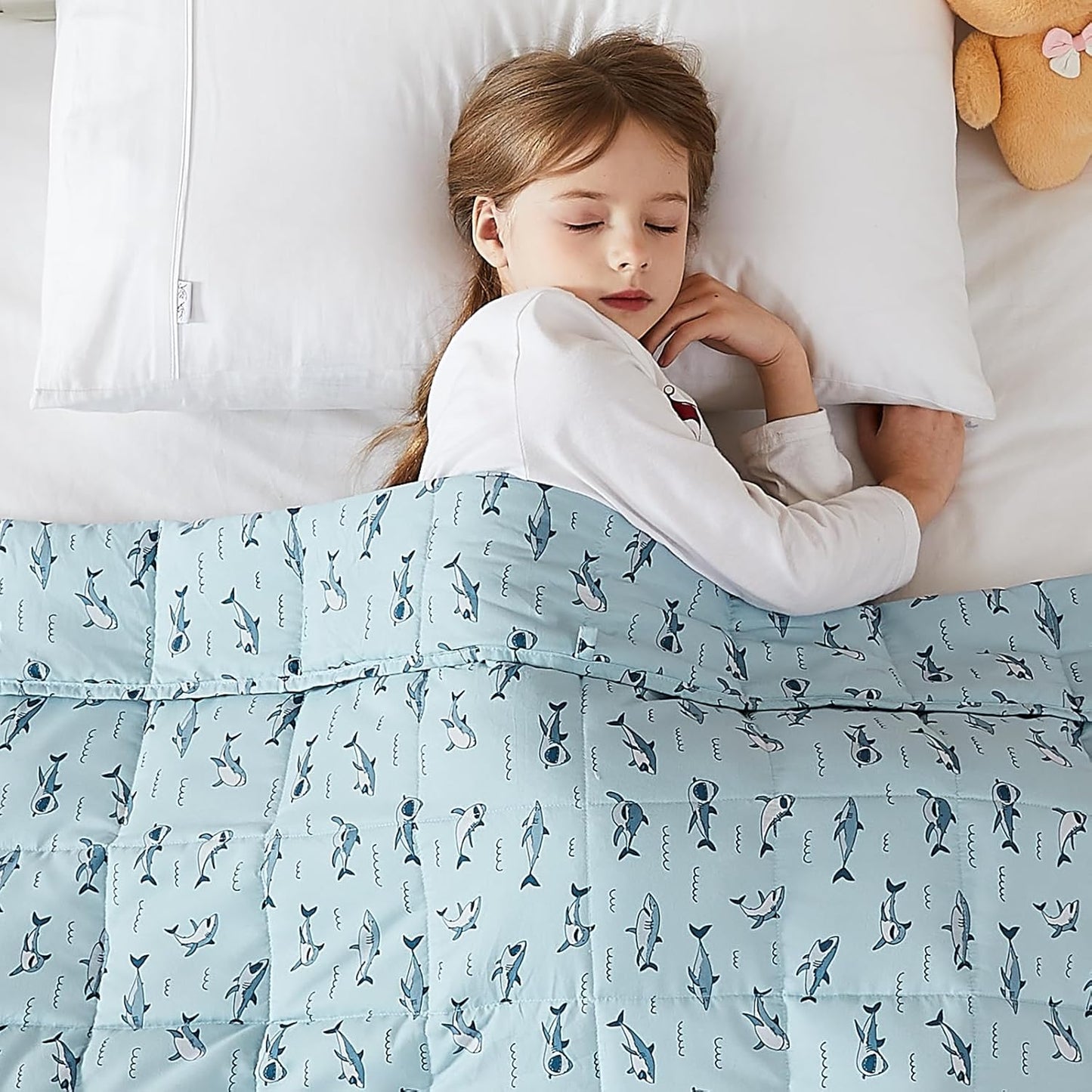 L'AGRATY Weighted Blanket - 40in x 60in Cooling Microfiber
