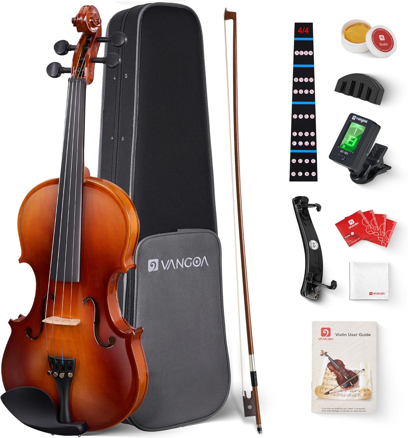 Vangoa Violin 4/4 Full Size Set for Beginners and Teens