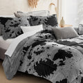 Petrichor Cow Print Velvet Flannel King Comforter Set - Cozy Warmth