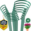 K-Brands 12 Pack Plant Support Stakes 10in x 16in - Durable Peony