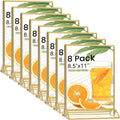 8 Pack Acrylic Sign Holder 8.5x11 Gold Frame - Clear Double Sided