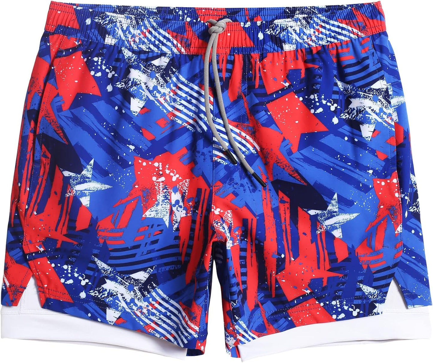 maamgic Mens Workout Shorts 2 in 1 Stretch Gym Shorts