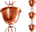 Monarch Rain Chains Pure Copper Hammered Cup Extension - Elegant 3 ft