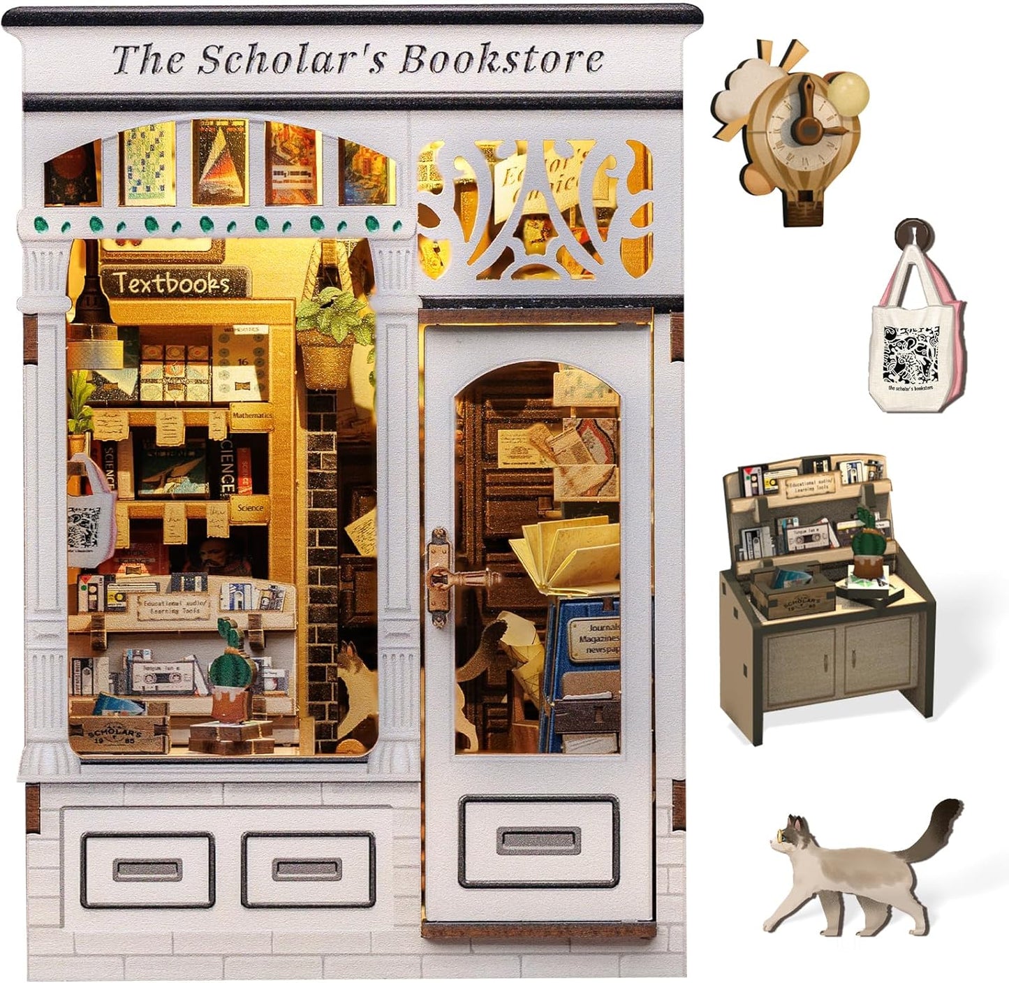 CUTEBEE Book Nook Kit - Enchanting DIY Miniature House Decor