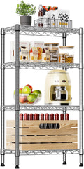 IZEUK 4 Tier Metal Shelving Unit for Kitchen and Office Organization