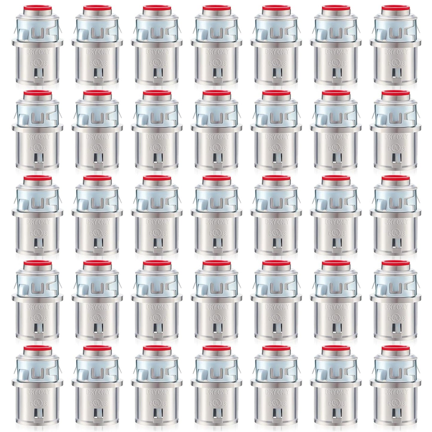 Metal-Clad Cable Connectors for Steel and Aluminum Cables 35 Pack