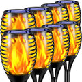 TomCare Outdoor Flickering Flame Solar Torches 8 Pack - Realistic Yard