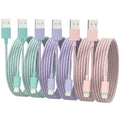 6Pack Apple MFi Certified Lightning Cable Set - Fast Charge for iPhone & iPad