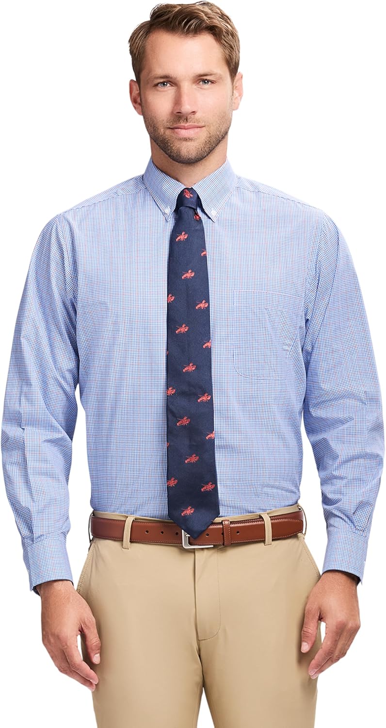 IZOD Men's Dress Shirt Regular Fit Long Sleeve Wrinkle Free