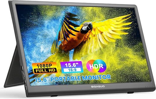 Portable Monitor 15.6 inch 1080P Ultra-Slim for Gaming and Work
