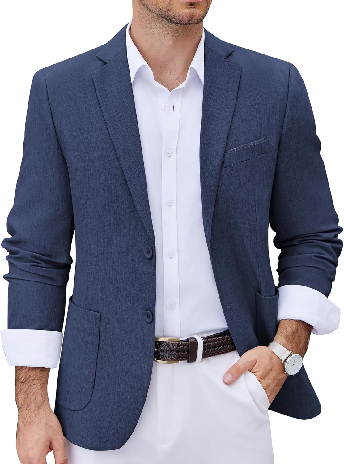 COOFANDY Men's Casual Blazer Lightweight Printed Lining Jacket