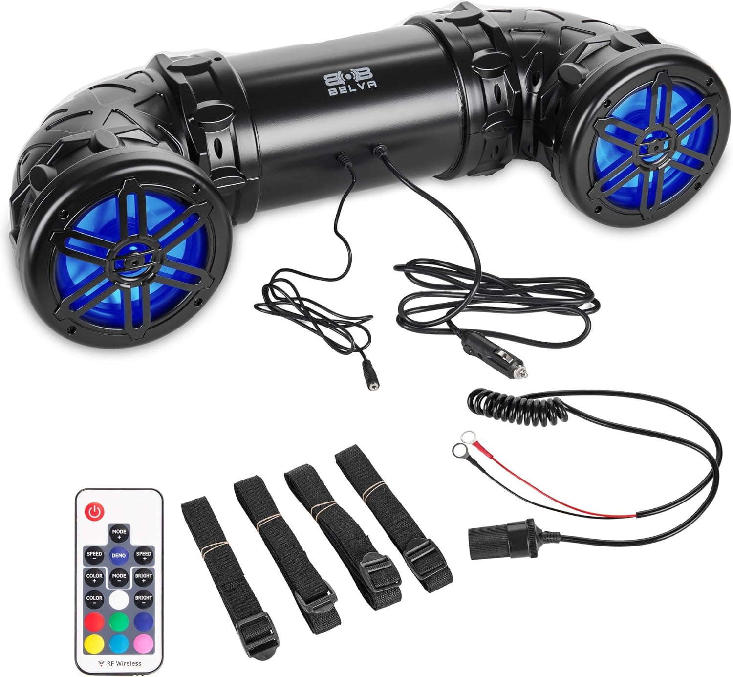 BELVA BPS6RGB UTV/ATV Weatherproof Sound System with LED Lights
