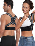Posture Corrector for Women Men - Bamboo Fiber Bi-Straps Back Brace