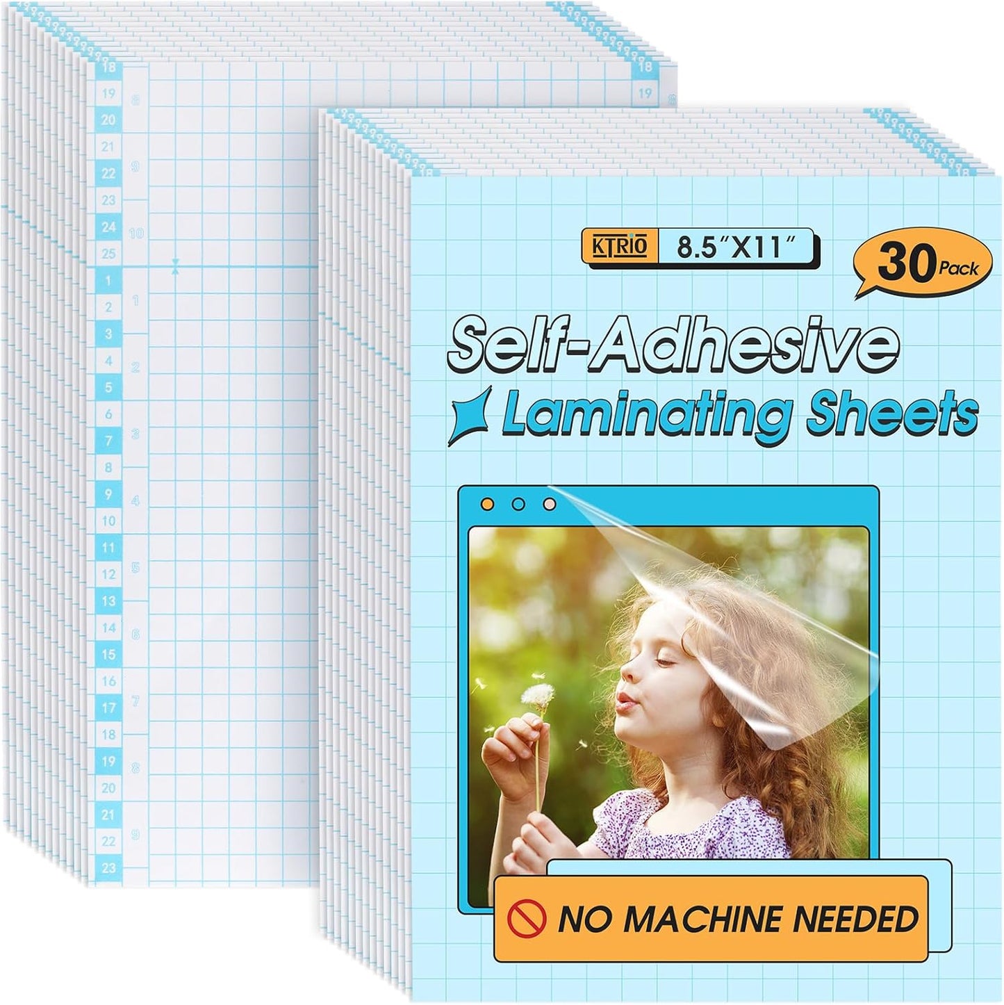 KTRIO Clear Self-Sealing Laminating Sheets - No Machine Needed!