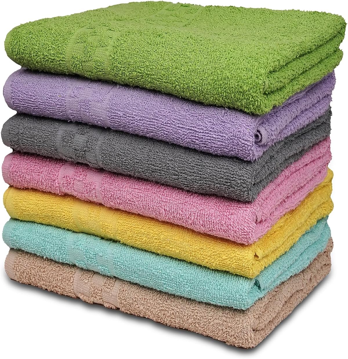 ZUPERIA 7-Pack Bath Towels - Ultra Soft 100% Cotton Towels