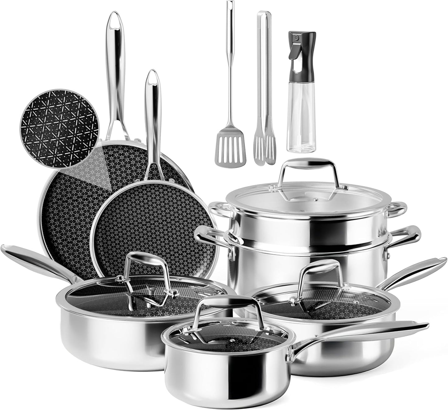 VONIKI Hybrid Tri-ply Stainless Steel Cookware Set Review