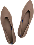 Pointed Toe Knit Flats for Women - Comfortable SlipOn Dress Shoes